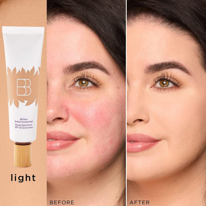 blur tinted moisturizer with blush free SPF 30 - instantly brightens, hydrates & smooths your skin