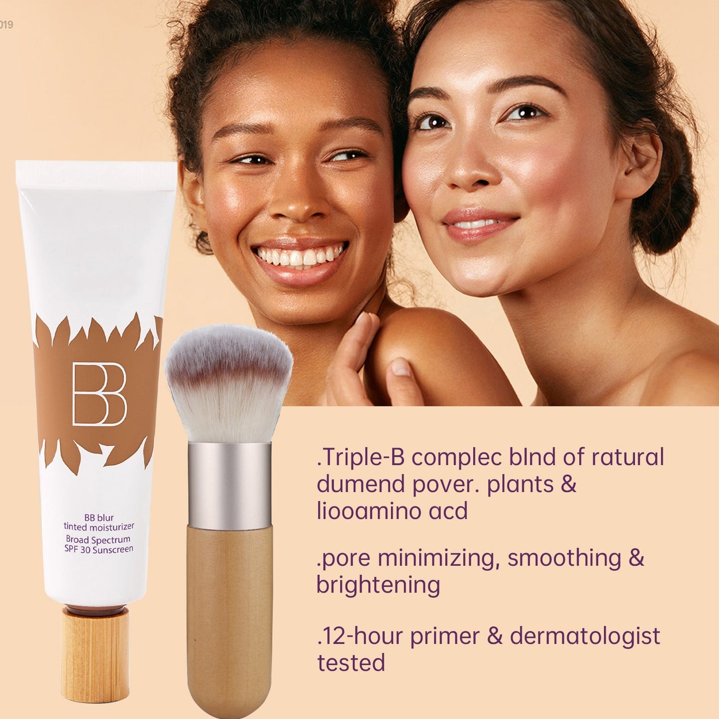blur tinted moisturizer with blush free SPF 30 - instantly brightens, hydrates & smooths your skin