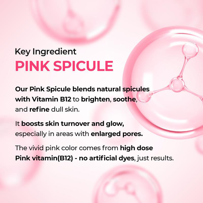 💥Shrinks Pores & Fades Blemish Marks in 2 Weeks | Cyano Pink Spicule Serum+Picotonic Shot Ampoule