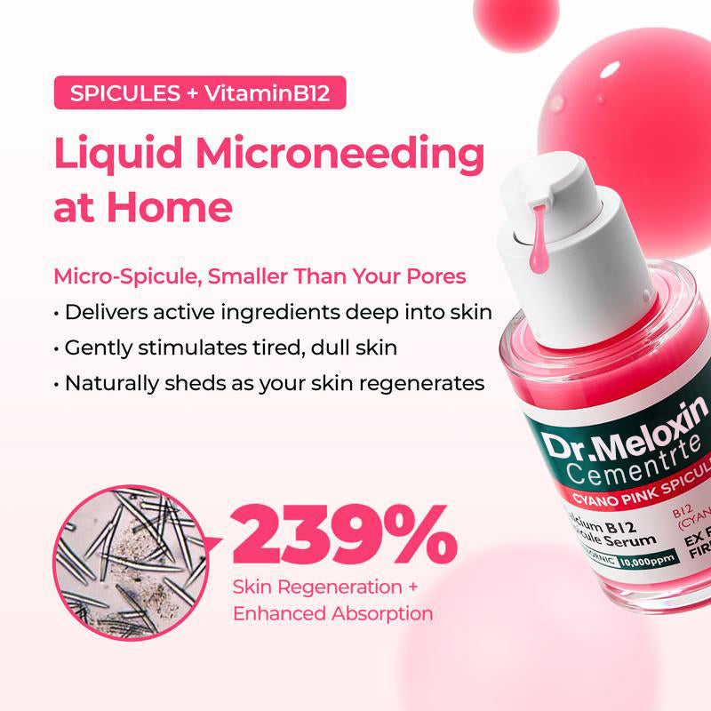 💥Shrinks Pores & Fades Blemish Marks in 2 Weeks | Cyano Pink Spicule Serum+Picotonic Shot Ampoule