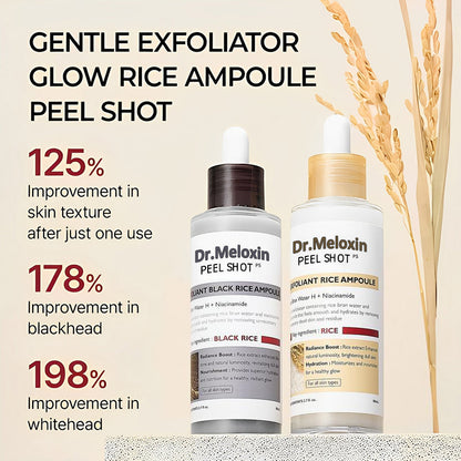 [Dr.Meloxin Official] 🏆 Peel Shot Glow Rice Ampoule Duo