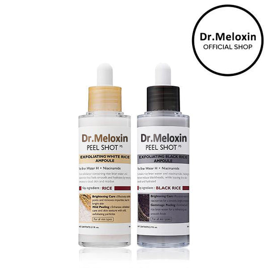 [Dr.Meloxin Official] 🏆 Peel Shot Glow Rice Ampoule Duo