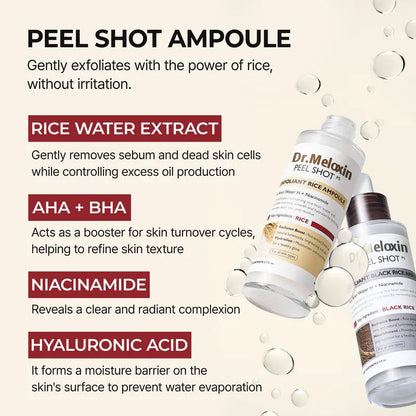 [Dr.Meloxin Official] 🏆 Peel Shot Glow Rice Ampoule Duo